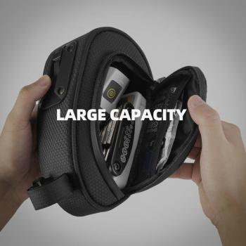 Preview: ROCKBROS | Satteltasche – Fahrradtasche für MTB und Rennrad, Schwarz, für Sattel und Fahrradsitz