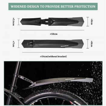 Preview: ROCKBROS | Fahrrad Schutzblech Set – 26/27,5 Zoll Spritzschutz für Vorn und Hinten