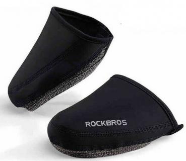 ROCKBROS | Fahrrad Überschuhe Winter Shoecovers Überzieher Warm Schwarz (S-L)