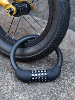 ROCKBROS | Fahrradschloss RKS502-BK – E-Bike Fünfziffern-Zahlenschloss, Rundschloss, PVC-beschichtet