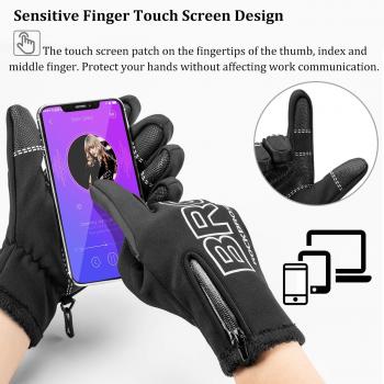 Preview: ROCKBROS | Winter Fahrradhandschuhe – Touchscreen, Winddicht, Warm, Wasserabweisend, für Damen und Herren