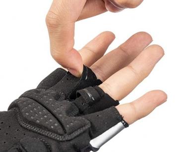 Preview: ROCKBROS | Fahrradhandschuhe – Halbfinger Radsporthandschuhe, rutschfest, stoßdämpfend & reflektierend | Für MTB, Rennrad & E-Bike, Herren/Damen