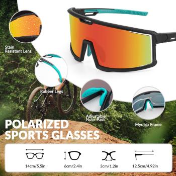 Preview: ROCKBROS | Fahrrad-Sicherheitsbrille – Polarisierte UV400 Sportbrille
