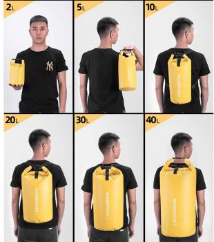 ROCKBROS | Dry Bag Wasserdicht – Packsack in 5L, 10L, 20L, 30L, 40L für Wassersport, Strand, Kajak, Rafting, Segeln und Outdoor-Aktivitäten