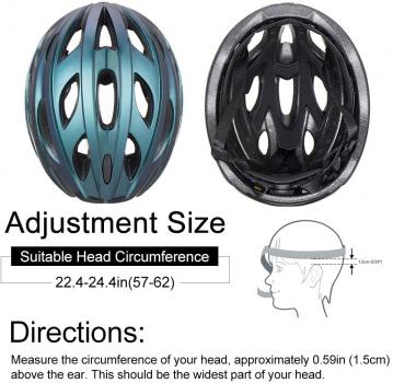 Preview: ROCKBROS | Fahrradhelm – MTB Rennrad Helm mit Abnehmbarem Magnet-Visier | Verstellbare Größe (57-62 cm), Ultraleicht (281 g)