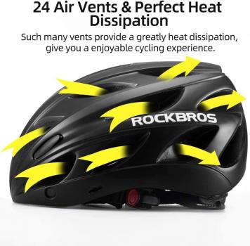 ROCKBROS | Fahrradhelm – MTB Rennrad Helm mit Abnehmbarem Magnet-Visier (Blau, Lila) | Größe Verstellbar (57-62 cm)