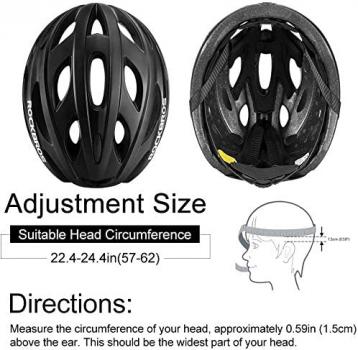 ROCKBROS | Fahrradhelm – MTB Rennrad Helm mit Abnehmbarem Magnet-Visier (Blau, Lila) | Größe Verstellbar (57-62 cm)