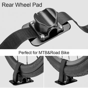 Preview: ROCKBROS | Fahrrad Dachträger mit Gabelhalterung für Auto – Aluminiumlegierung, Schnellspanner, Blockhead-Halterung und Fester Hinterrad-Gepäckträger