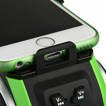 ROCKBROS | Bluetooth Minilautsprecher mit Handyhalterung und Klingel für Fahrradlenker (Schwarz)