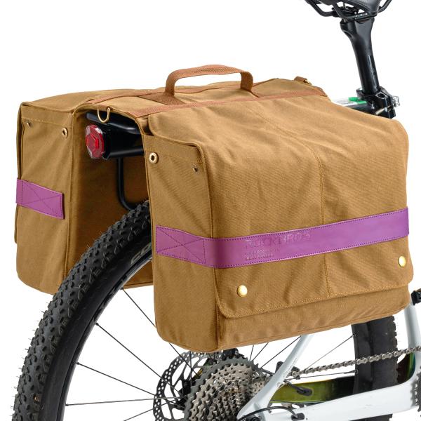 ROCKBROS | Doppeltasche für Gepäckträger – 27L Wasserdichte Fahrradtasche mit Tragegriff, Einfache Montage, in 3 Farben