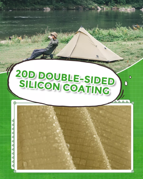 Qunature | Trekkingzelt – Ultraleichtes 1-Mann Campingzelt, wasserdicht, 230 x 180 cm