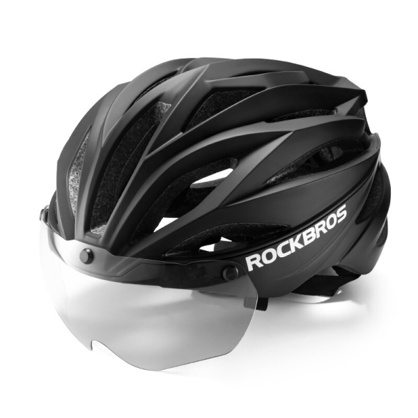 ROCKBROS | Fahrradhelm mit abnehmbarem Visier – Integrierter Schutzhelm (58-62 cm)