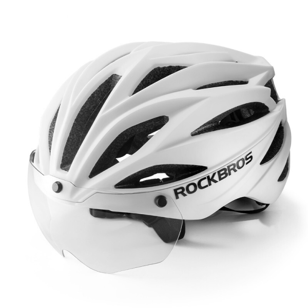 ROCKBROS | Fahrradhelm mit abnehmbarem Visier – Integrierter Schutzhelm (58-62 cm)
