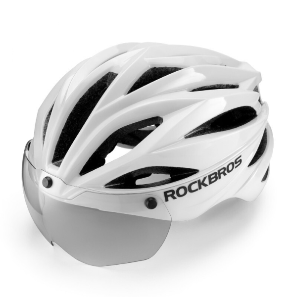 ROCKBROS | Fahrradhelm mit abnehmbarem Visier – Integrierter Schutzhelm (58-62 cm)