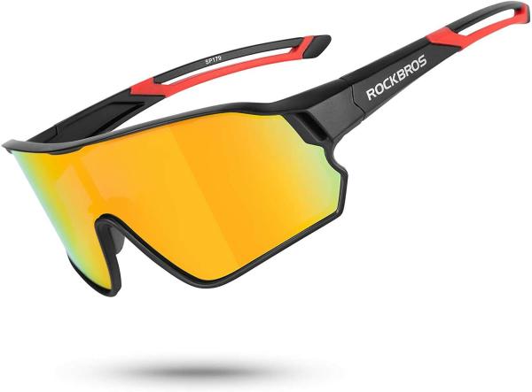 ROCKBROS | Polarisierte Sonnenbrille – Sportbrille UV400 für Radfahren und Outdoor-Sport