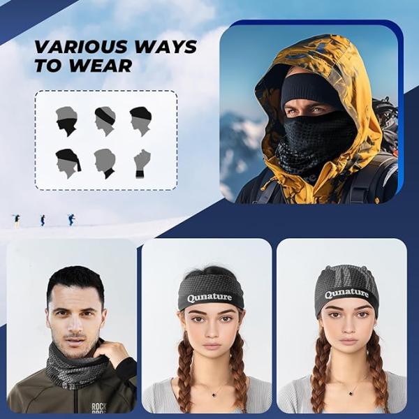 QUNATURE | Multifunktionstuch – Winddichter, Atmungsaktiver Halswärmer für Outdoor-Sportarten