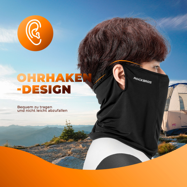 ROCKBROS | Sommer Multifunktionstuch – Eisenseide Halstuch für Motorrad/Fahrrad, UPF50+ Sonnenschutz