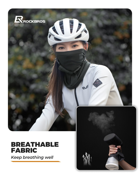 ROCKBROS | Halbe Sturmhaube Winter – Warmer Schlauchschal & Nackenwärmer, Unisex Outdoor-Maske