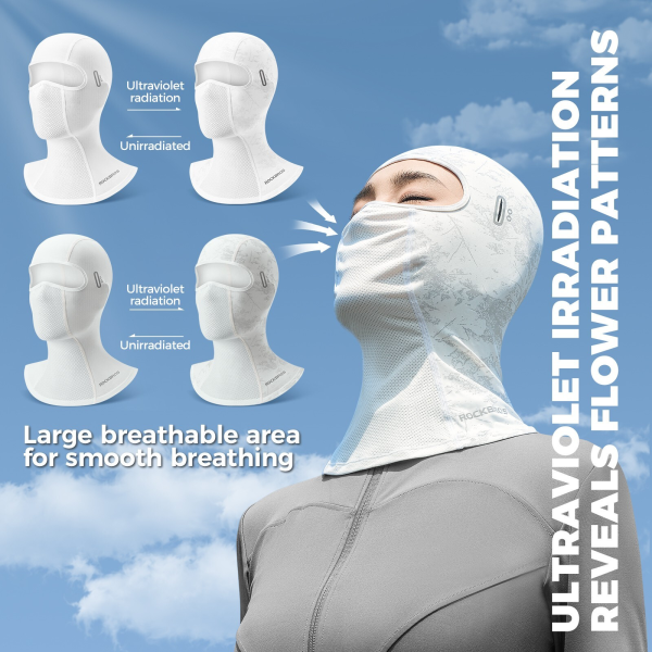 ROCKBROS | Atmungsaktive Sturmhaube Balaclava – Leichte Kopfhaube für Damen & Herren, UPF50+, Ideal für den Sommer