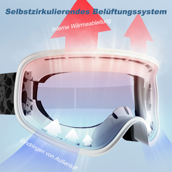 Qunature | Ski- & Snowboardbrille für Brillenträger – Antibeschlag, für Kinder