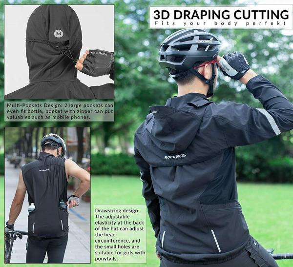 ROCKBROS | 3-in-1 Fahrradjacke – Abnehmbar, Vielseitig, Wasserabweisend (Größen: M-4XL)