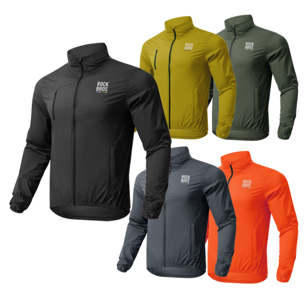 ROCKBROS | Road-to-Sky Fahrradjacke Herren – Leichte, Winddichte Outdoor Jacke, Größen M-4XL