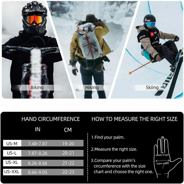 ROCKBROS | Winter Fahrradhandschuhe - WARM, WINDDICHT, TOUCHSCREEN, REFLEKTIEREND
