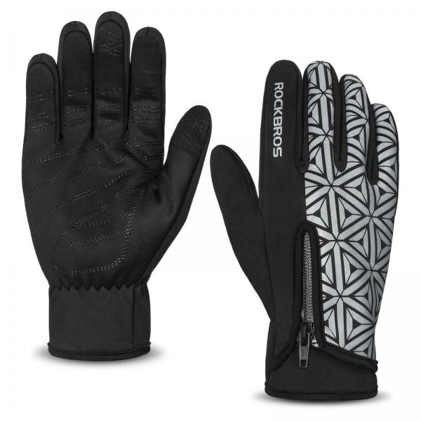 ROCKBROS | Winter Fahrradhandschuhe - WARM, WINDDICHT, TOUCHSCREEN, REFLEKTIEREND