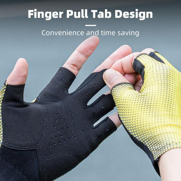ROCKBROS | Shock Absorbing Half Finger Gloves – Sommer Sporthandschuhe für MTB