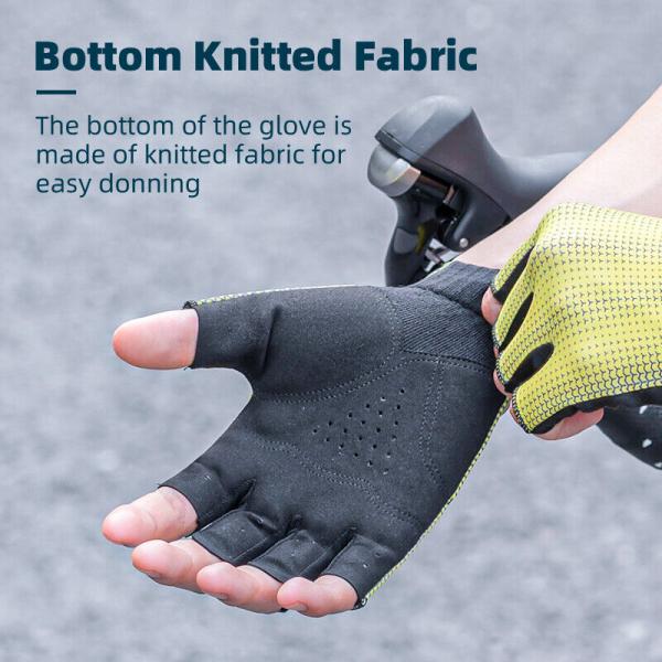 ROCKBROS | Shock Absorbing Half Finger Gloves – Sommer Sporthandschuhe für MTB