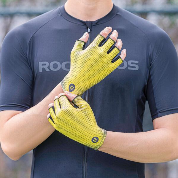 ROCKBROS | Shock Absorbing Half Finger Gloves – Sommer Sporthandschuhe für MTB