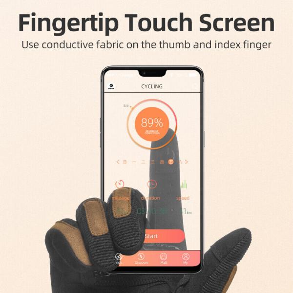 ROCKBROS | Motorrad Handschuhe – Vollfinger Handschuhe für Motorrad & Fahrrad, Touchscreen-kompatibel