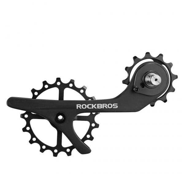 ROCKBROS | Carbon Derailleur Front Derailleur Guide Wheel – Schwarz Fahrrad Umwerfer Führungsrad für Rennräder