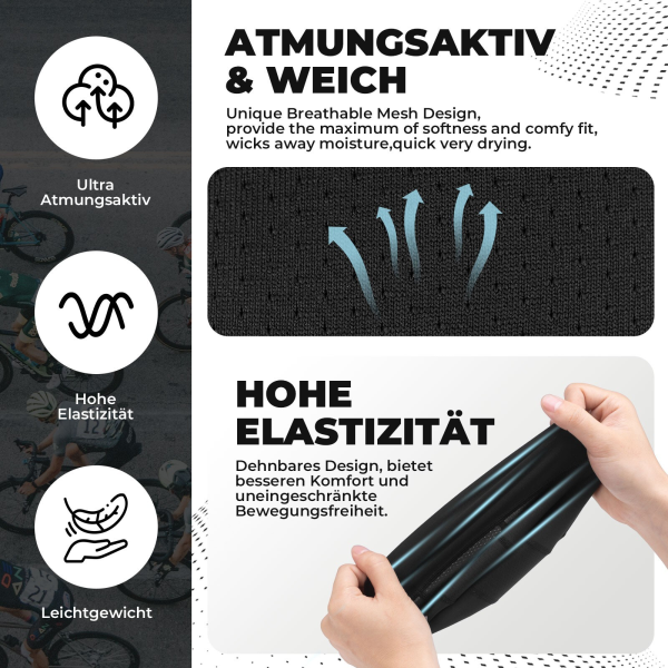 ROCKBROS | COOLMAX Fahrradkappe – Unterziehmütze für Helm, Sommermütze mit UPF50 Sonnenschutz