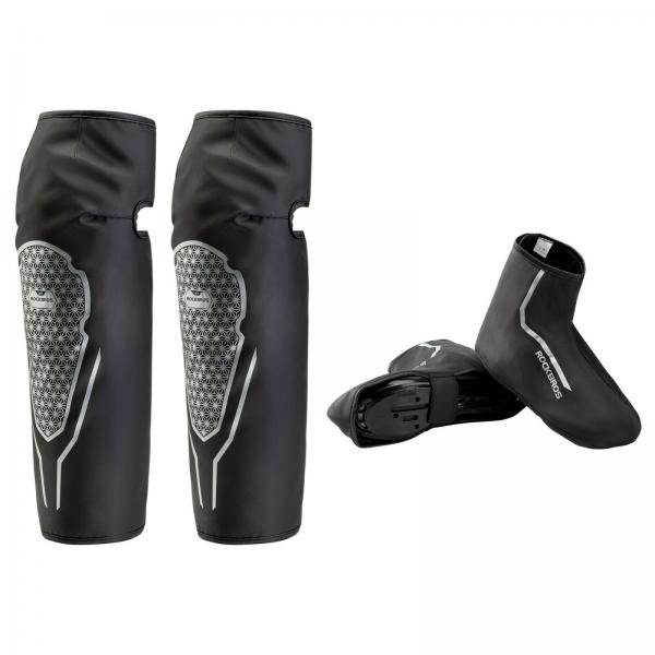ROCKBROS | Thermo Bein Gamaschen + Fahrrad Überschuhe Winddicht Outdoors