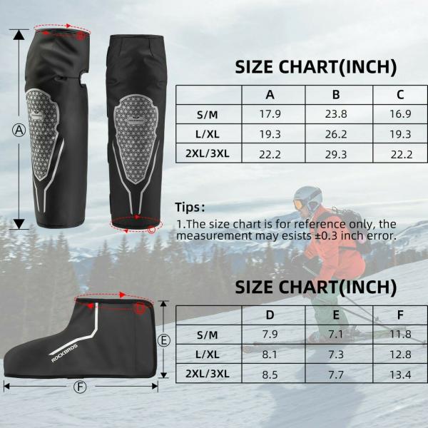ROCKBROS | Thermo Bein Gamaschen + Fahrrad Überschuhe Winddicht Outdoors