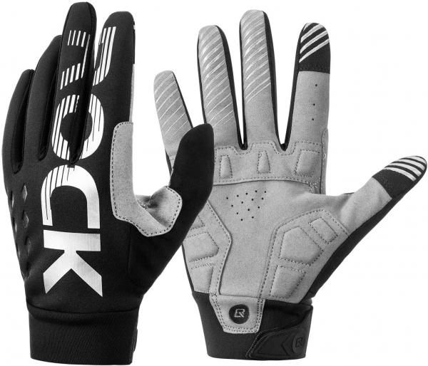 ROCKBROS | Fahrradhandschuhe für Frühling & Herbst - Winddicht, Stoßfest, Touchscreen, Vollfingerhandschuhe für Outdoor-Sports Laufen, Motorrad, Fahrrad (Damen & Herren)