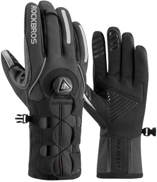 ROCKBROS | Skihandschuhe Winterhandschuhe Vollfinger Winddicht für Damen und Herren – Warme Handschuhe für Outdoor-Sportarten wie Laufen, Motorrad und Fahrrad