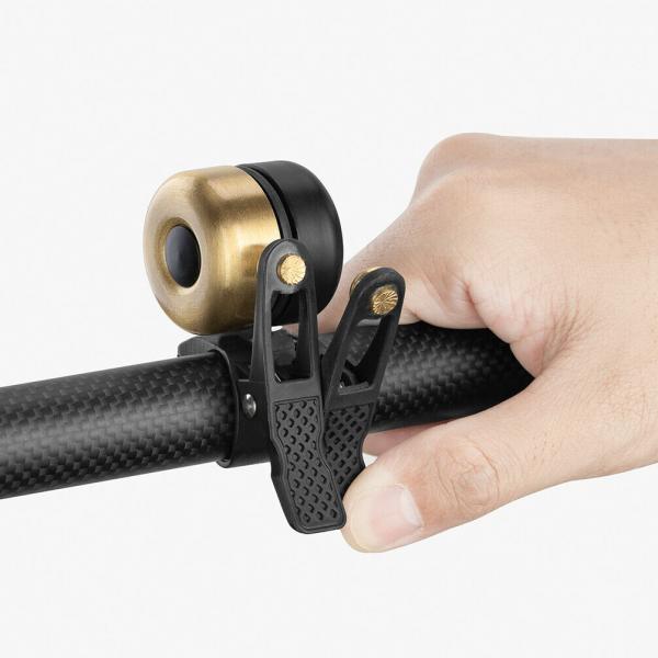 ROCKBROS | Fahrrad Klingel Lenker Doppelglocke Klassisch für MTB, BMX – 22,2mm (Silber, Gold)