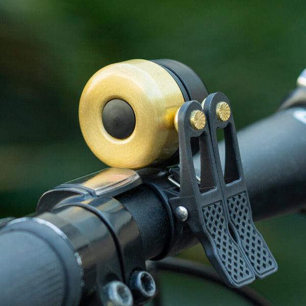 ROCKBROS | Fahrrad Klingel Lenker Doppelglocke Klassisch für MTB, BMX – 22,2mm (Silber, Gold)