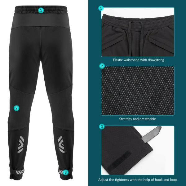 ROCKBROS | Winter Hose Herren – Winddichte Thermo Radhose für den Winter, EU Größen M-4XL