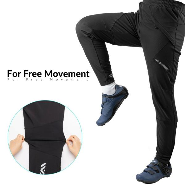 ROCKBROS | Winter Hose Herren – Winddichte Thermo Radhose für den Winter, EU Größen M-4XL