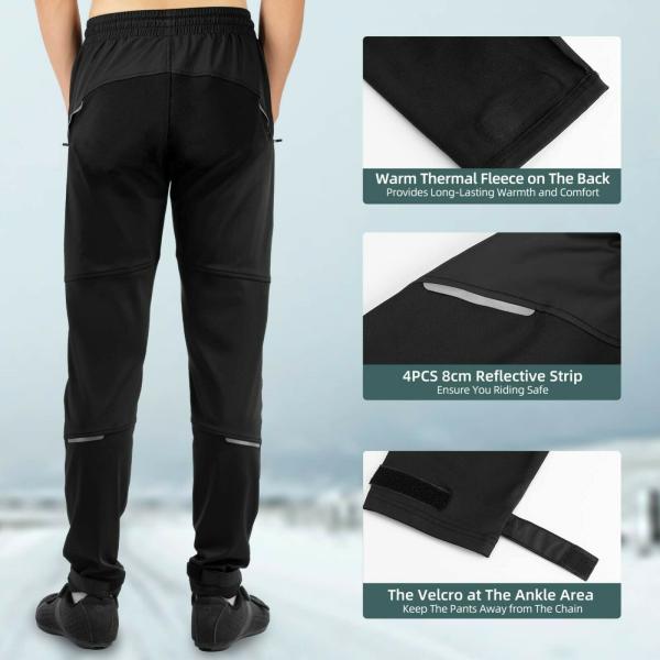 ROCKBROS | Winter Fahrradhose Thermo – Winddichte Mountainbikehose für Herren, M-4XL