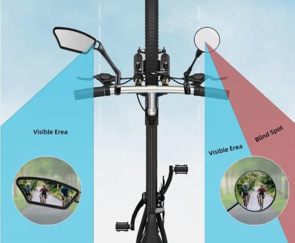 ROCKBROS | Fahrradspiegel – HD Rückspiegel, 360° drehbar, explosionsbeständig, für 21–26 mm Lenker