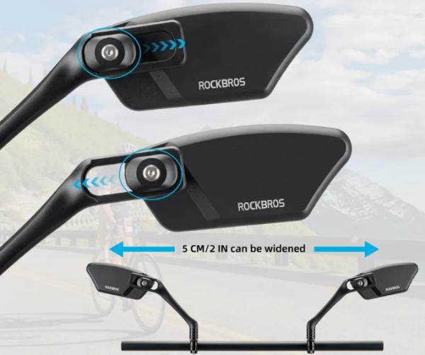 ROCKBROS | Fahrradspiegel – HD Rückspiegel, 360° drehbar, explosionsbeständig, für 21–26 mm Lenker