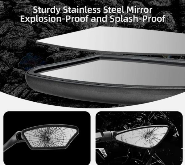 ROCKBROS | Fahrradspiegel – HD Rückspiegel, 360° drehbar, explosionsbeständig, für 21–26 mm Lenker