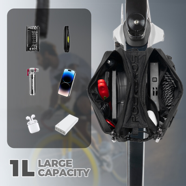 ROCKBROS | 1L Fahrrad Doppel-Rahmentasche – Oberrohrtasche für Rennrad & MTB – 5 Farben