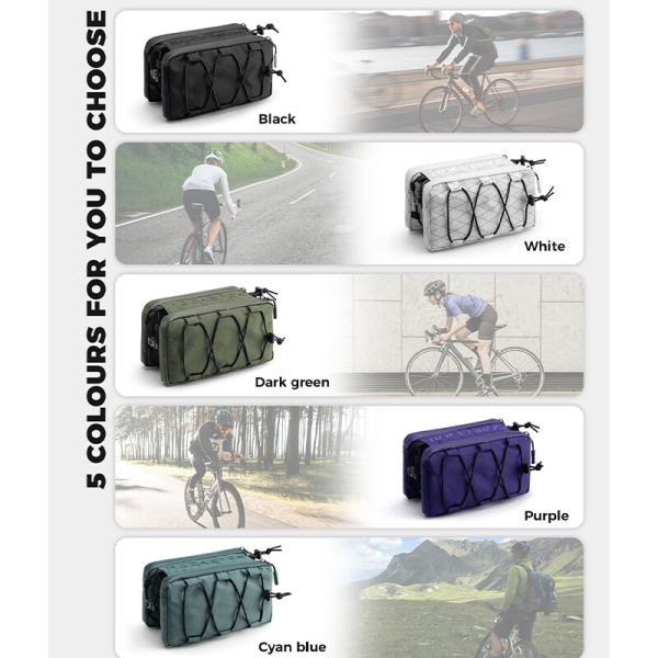 ROCKBROS | 1L Fahrrad Doppel-Rahmentasche – Oberrohrtasche für Rennrad & MTB – 5 Farben