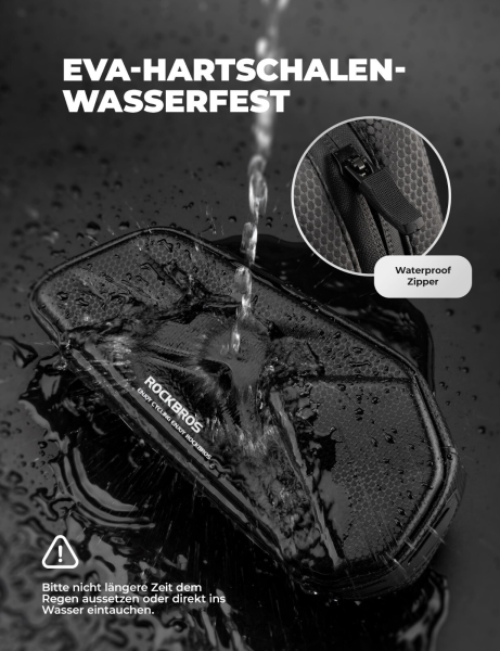 ROCKBROS | 1,4L Wasserdichte Rahmentasche für Fahrräder – Perfekt für Smartphones bis 6,8 Zoll