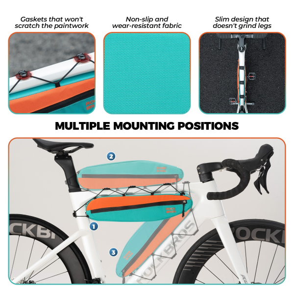 ROCKBROS | Fahrradtaschen-Set – Rahmen-, Sattel- & Lenkertasche für MTB & Rennrad